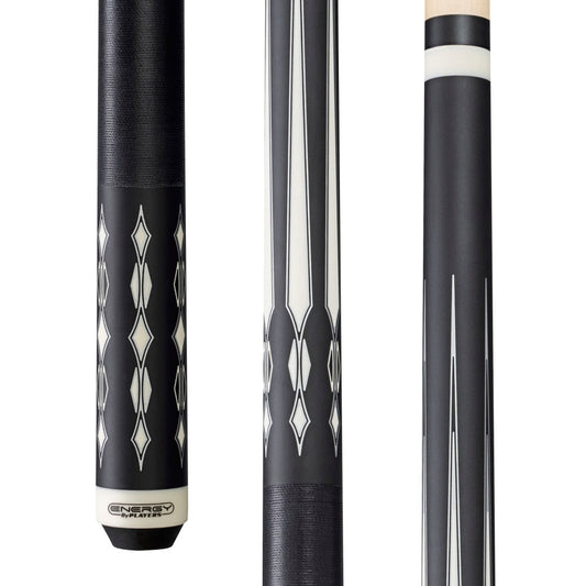 Energy By Players Matte Black/White with Silver Cue with Black Linen Wrap - photo 1