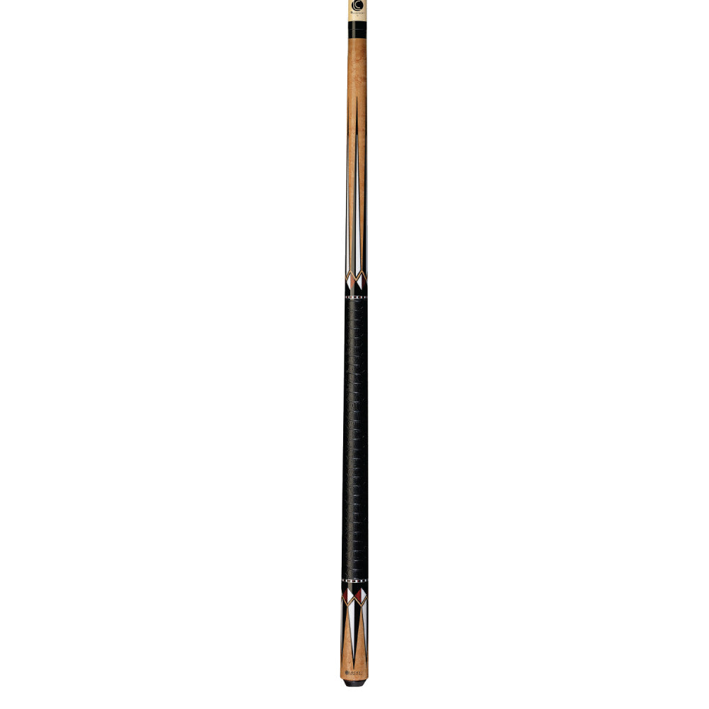 Lucasi Custom Antique Birdseye & Black/Imitation Bone Cue with Embossed Leather Wrap - photo 2