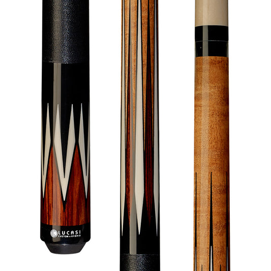 Lucasi Custom Antique Birdseye & Cocobolo/Black Cue with Black Linen Wrap - photo 1