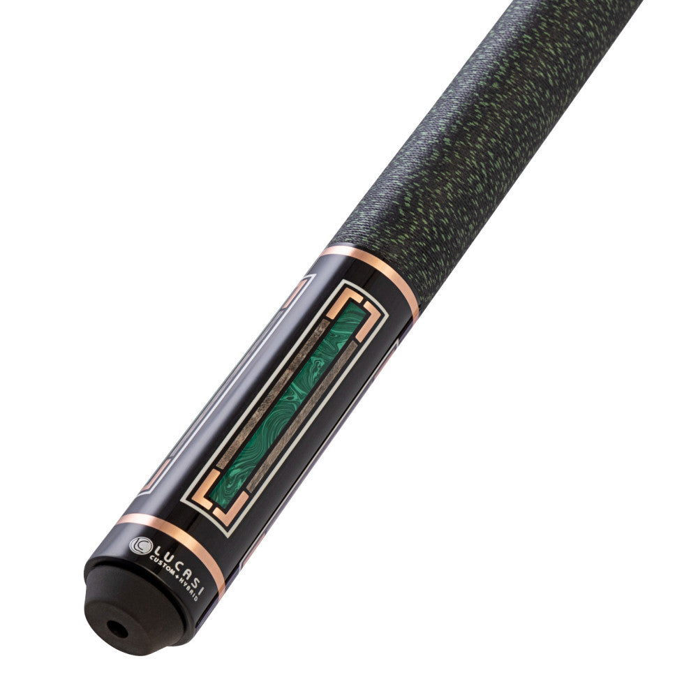 Lucasi Custom Art Deco Rose Gold & Malachite Cue - photo 3