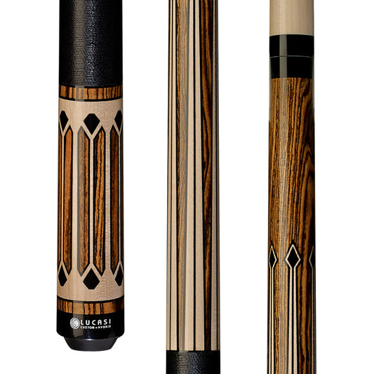 Lucasi Custom Exotic Bocote/Curly Maple & Black Cue with Black Linen Wrap - photo 1