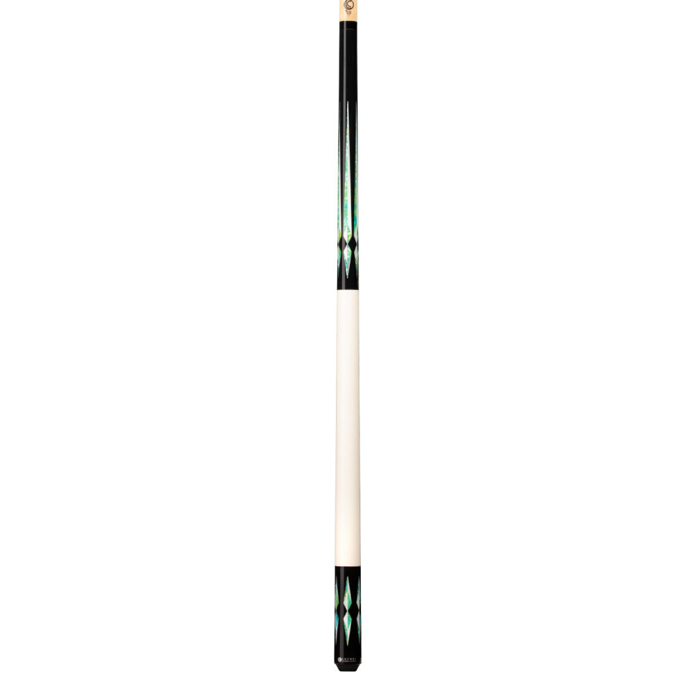 Lucasi Custom Imitation Bone & Black/Green Blue Wrapless Cue - photo 2