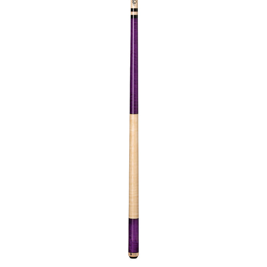 Lucasi Custom Purple Stained & Natural Birdseye Wrapless Cue - photo 2