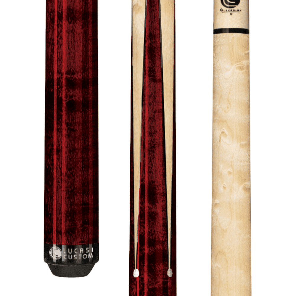 Lucasi Custom Red Maple Sneaky Pete Wrapless Cue | Performance
