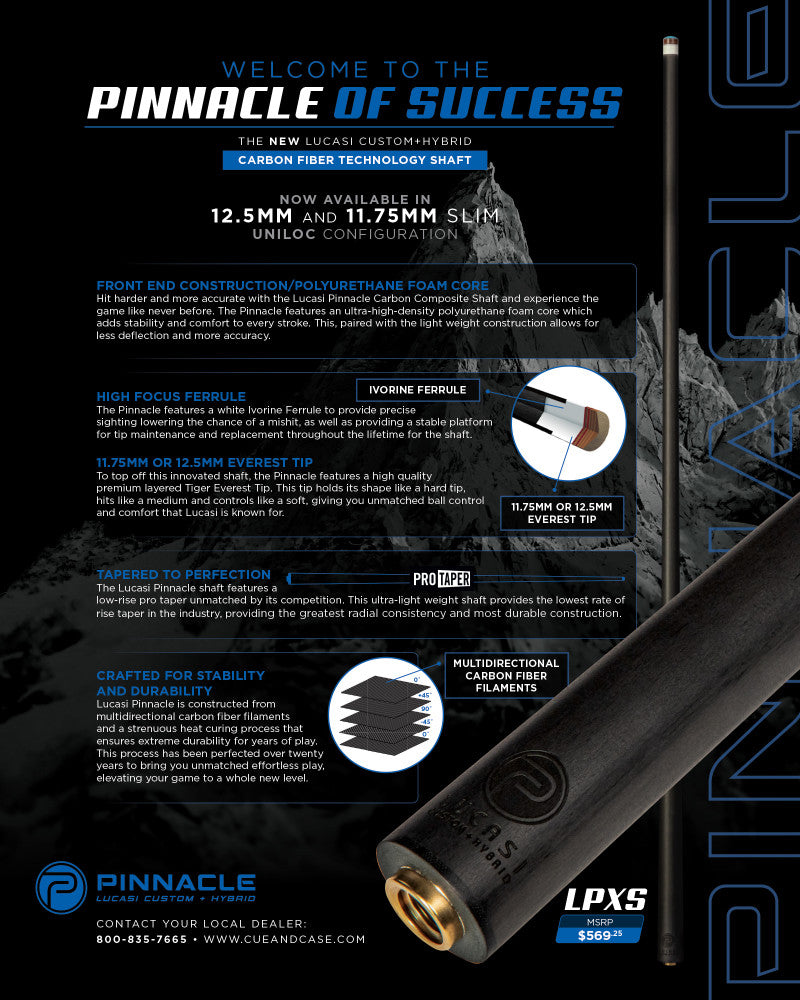 Lucasi Pinnacle Coffee Wash Birdseye Maple/Black Cue with Carbon Fiber Tech Shaft - photo 12