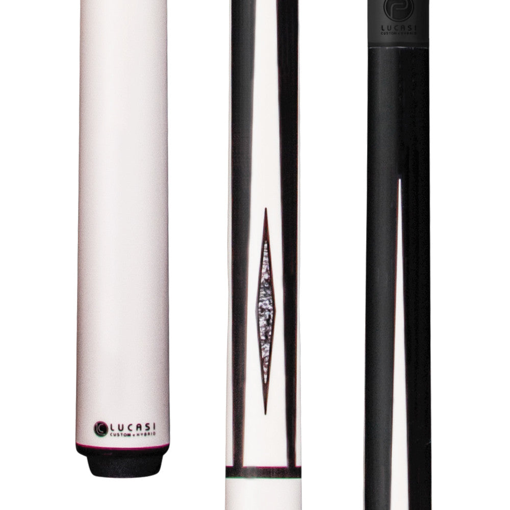 Lucasi Pinnacle Matte White/Black Cue with Carbon Fiber Tech Shaft - photo 1