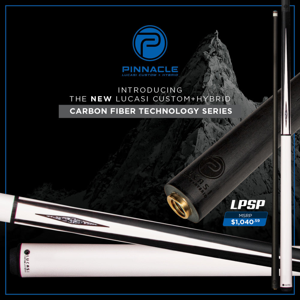 Lucasi Pinnacle Matte White/Black Cue with Carbon Fiber Tech Shaft - photo 3