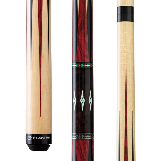 Players Natural Maple with Black & Cocobolo Wrapless Cue
