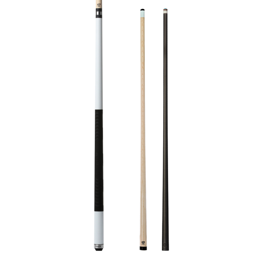 Pure X Matte White Cue with MZ Grip 2 Shaft Bundle