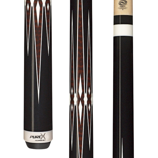 Pure X Midnight Black & Zebrawood Wrapless Cue - photo 1