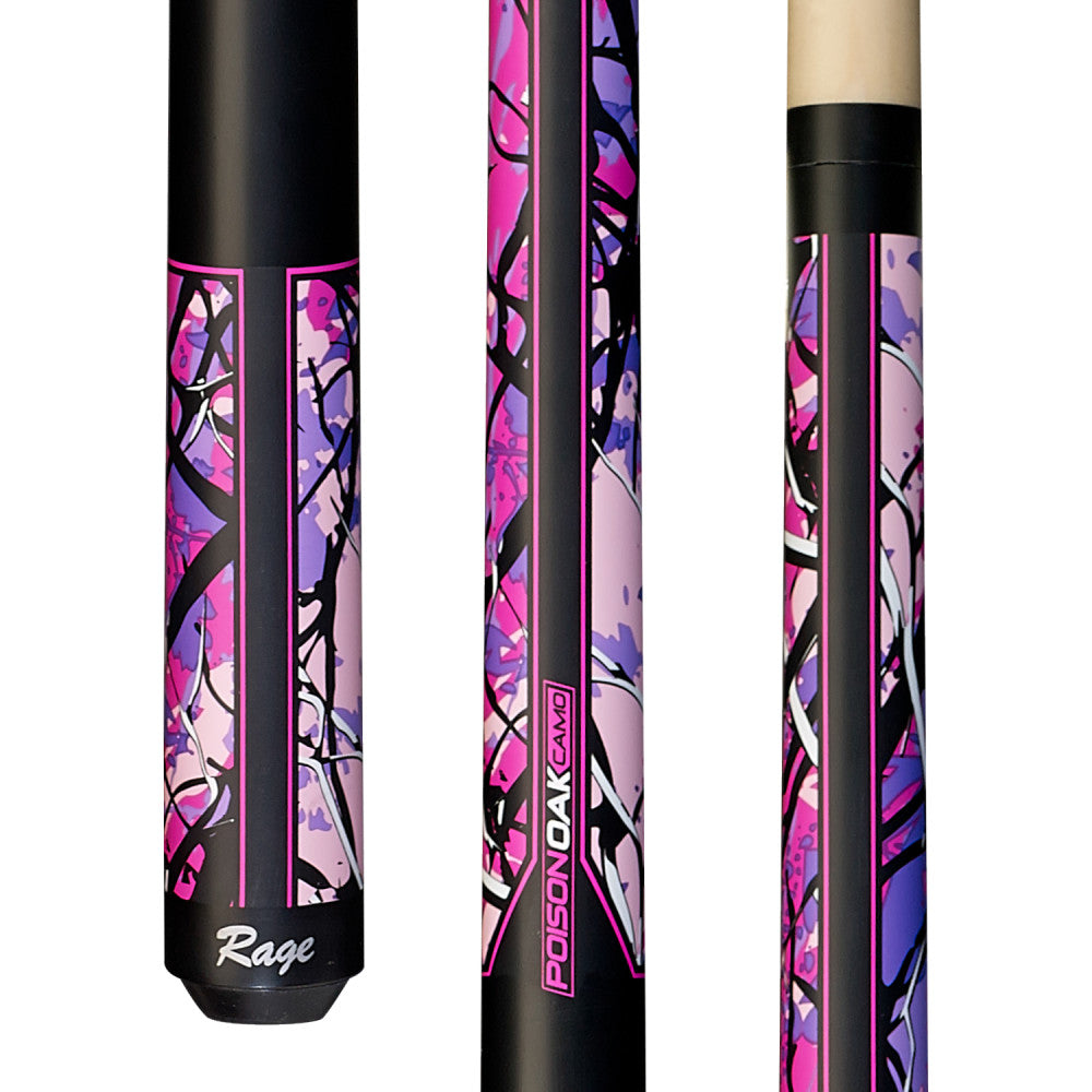 Rage Matte Pink Poison Oak Camo Wrapless Cue - photo 1