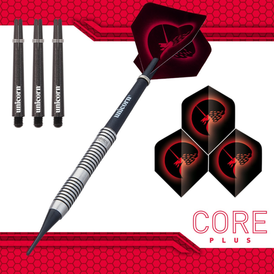 Unicorn Core Plus Tungsten Style 2 Soft Tip Dart Set - 70% Tungsten