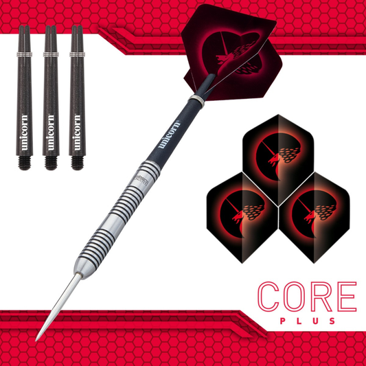 Unicorn Core Plus Tungsten Style 2 Steel Tip Dart - 80% Tungsten