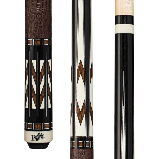 Dufferin Black & Brown Cue with Embossed Leather Wrap - photo 1
