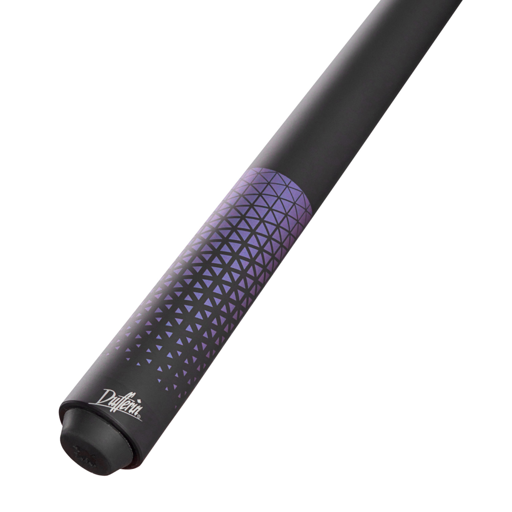 Dufferin Matte Black Purple Triangle Pattern Wrapless Cue