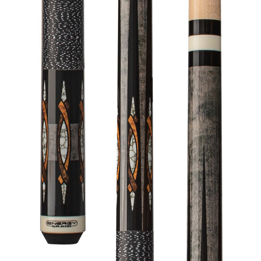 Energy By Players Grey Stained Maple Sneaky Pete Cue with Black/White Linen Wrap - photo 1
