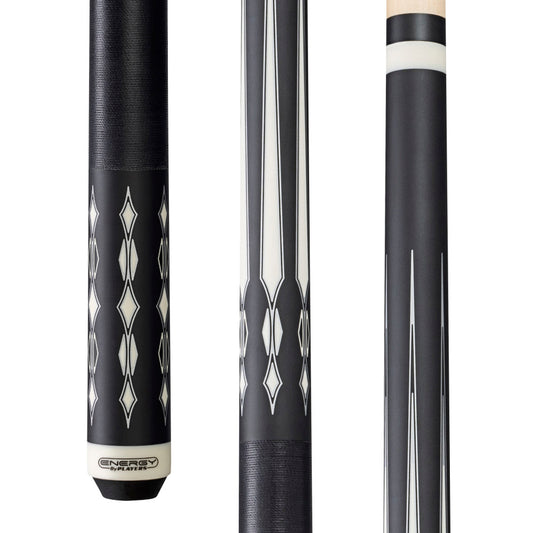 Energy By Players Matte Black/White with Silver Cue with Black Linen Wrap - photo 1