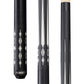 Energy By Players Matte Black/White with Silver Cue with Black Linen Wrap