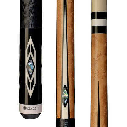 Lucasi Custom Antique Maple/Midnight Black Cue with Embossed Leather Wrap - photo 1