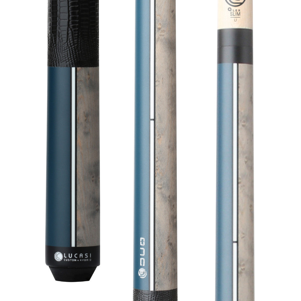 Lucasi Custom Duo Midnight Blue/Grey Wash Birdseye Cue with