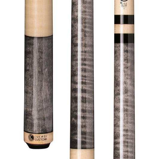 Lucasi Custom Grey Stained & Natural Birdseye Wrapless Cue - photo 1