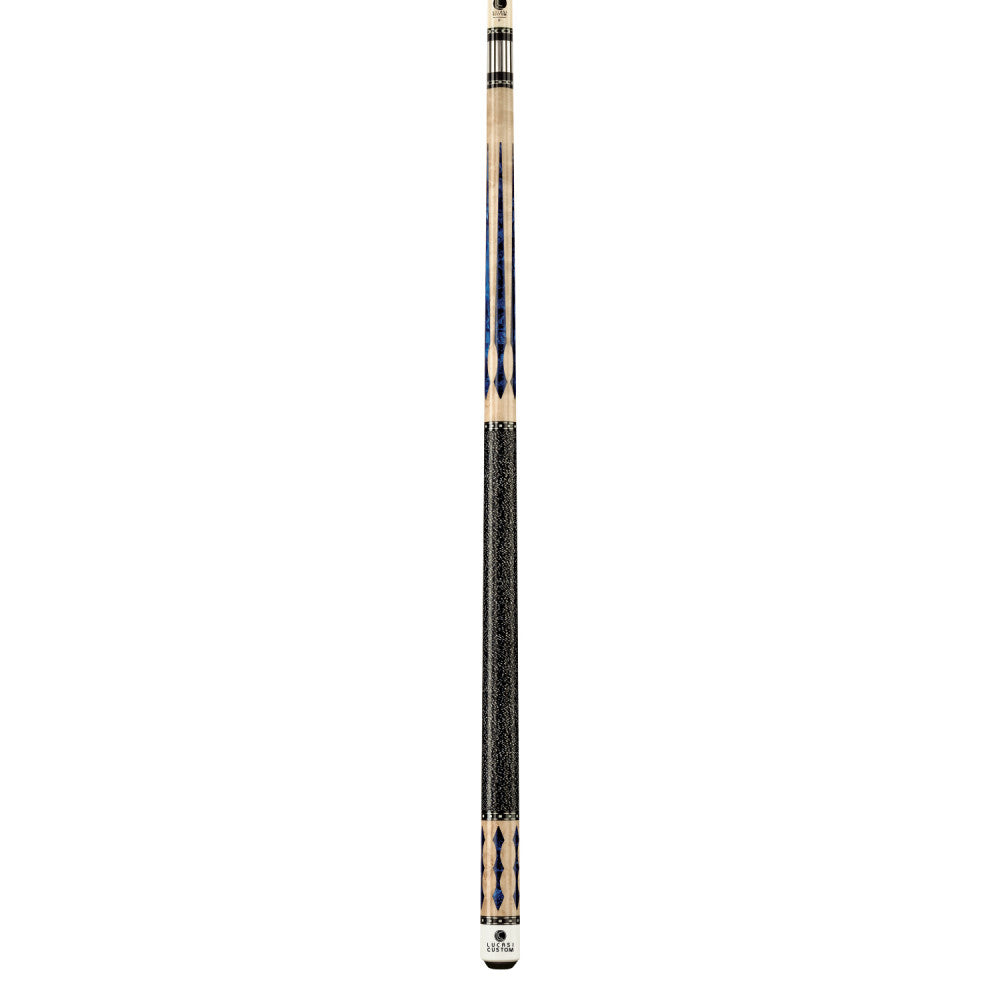 Lucasi Custom Natural Birdseye/Blue Luster Cue with Black & White Linen Wrap - photo 2