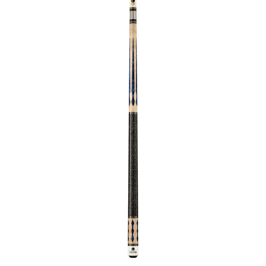 Lucasi Custom Natural Birdseye/Blue Luster Cue with Black & White Linen Wrap - photo 2