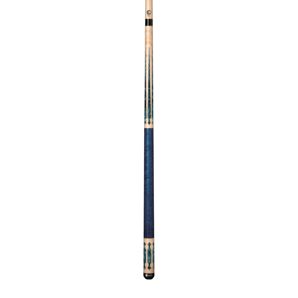 Lucasi Custom Natural Birdseye/Teal Stained Curly Maple Wrapless Cue - photo 2