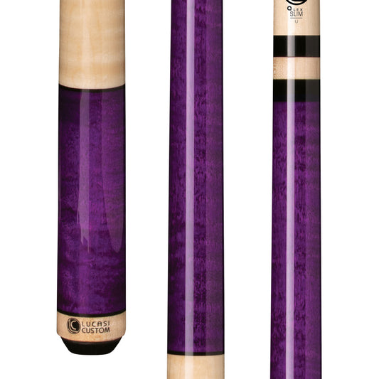 Lucasi Custom Purple Stained & Natural Birdseye Wrapless Cue - photo 1
