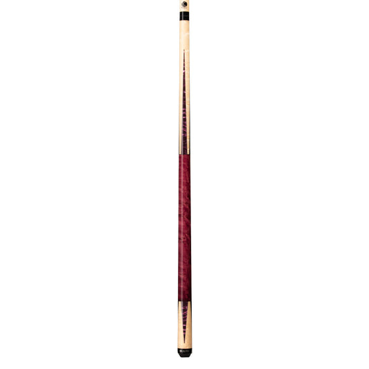Lucasi Custom Purple Stained & Natural Super Birdseye Wrapless Cue - photo 2