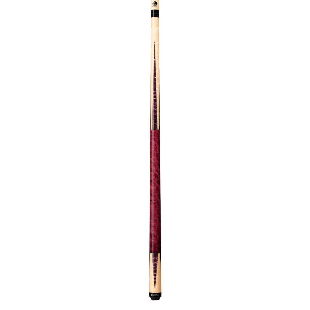 Lucasi Custom Purple Stained & Natural Super Birdseye Wrapless Cue ...
