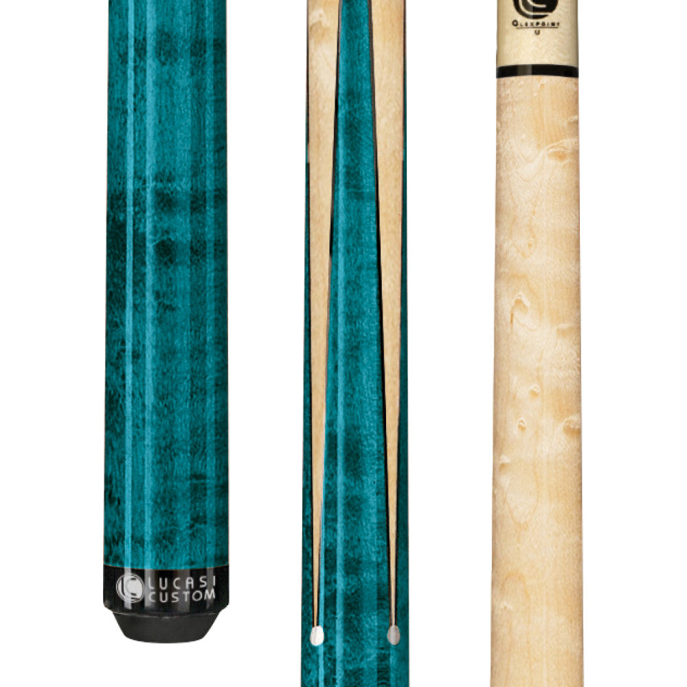 Lucasi Custom Teal Maple Sneaky Pete Wrapless Cue - photo 1