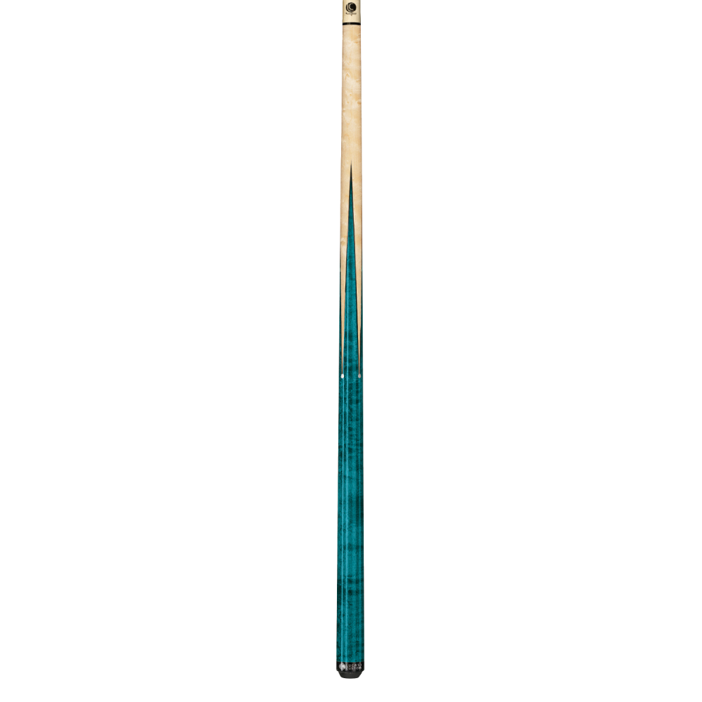 Lucasi Custom Teal Maple Sneaky Pete Wrapless Cue