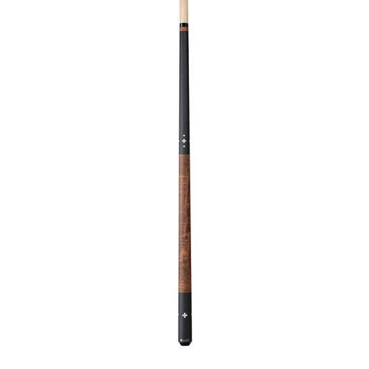 Lucasi Custom Walnut Curly Maple & Matte Black/Imitation Bone Wrapless Cue - photo 2