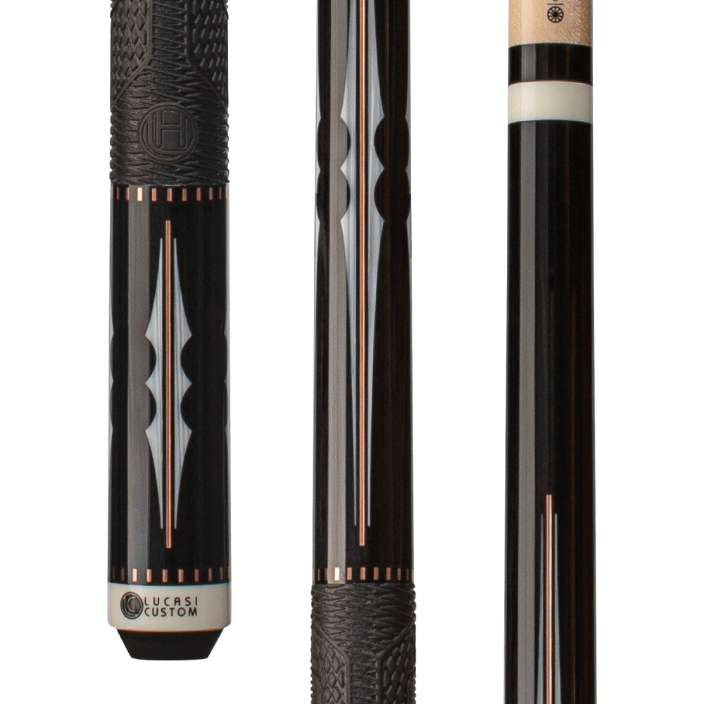 Lucasi Hybrid Black/Imitation Bone & Rose Gold Cue with Fusion G5 Grip - photo 1