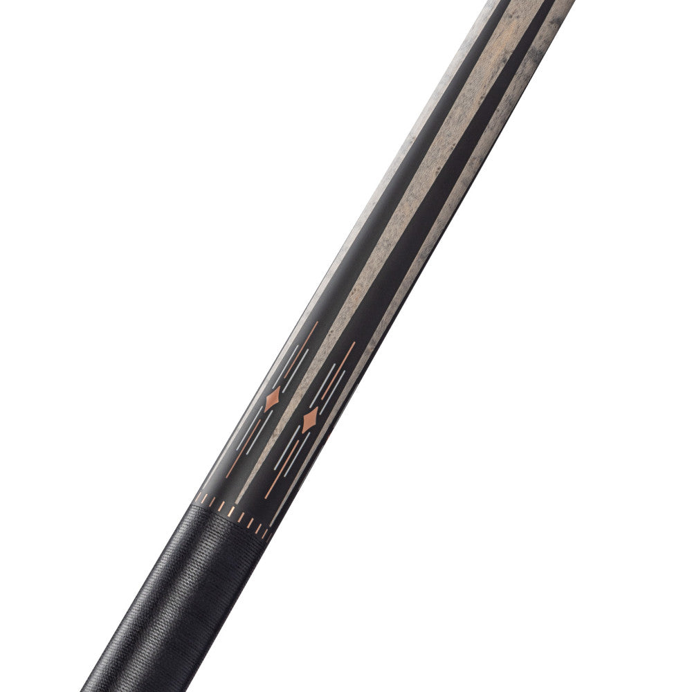 Lucasi Hybrid Matte Grey Wash/Charcoal Birdseye & White/Rose Gold Inlays Cue with Black Linen Wrap - photo 5