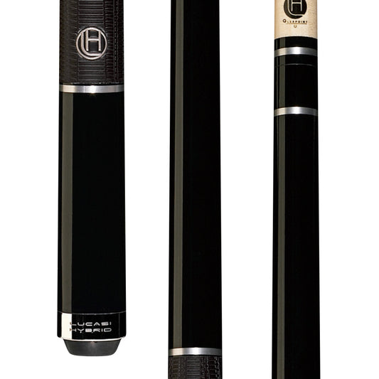 Lucasi Hybrid Midnight Black & Silver Rings Cue with Classic G5 Grip - photo 1