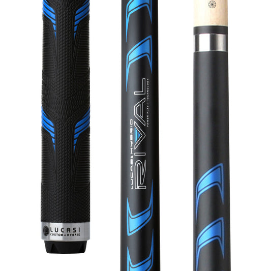 Lucasi Hybrid Rival Black & Metallic Blue Matte Finish Cue with Rival G5 Grip - photo 1