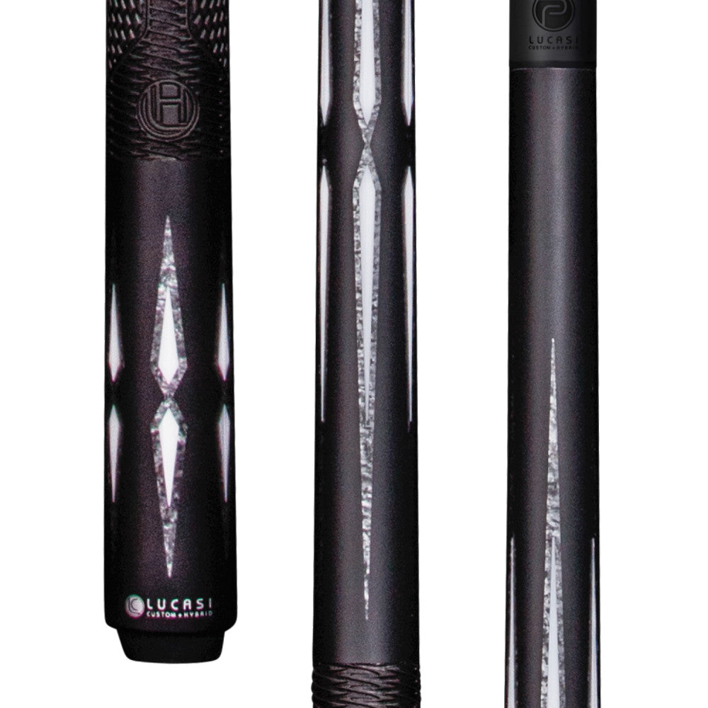 Lucasi Pinnacle Black/Imitation Bone Cue with Carbon Fiber Tech Shaft - photo 1