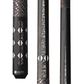 Lucasi Pinnacle Matte Black/Imitation Bone Cue with Carbon Fiber Tech Shaft