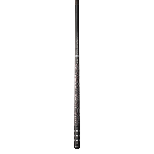 Lucasi Pinnacle Matte Black/Imitation Bone Cue with Carbon Fiber Tech Shaft