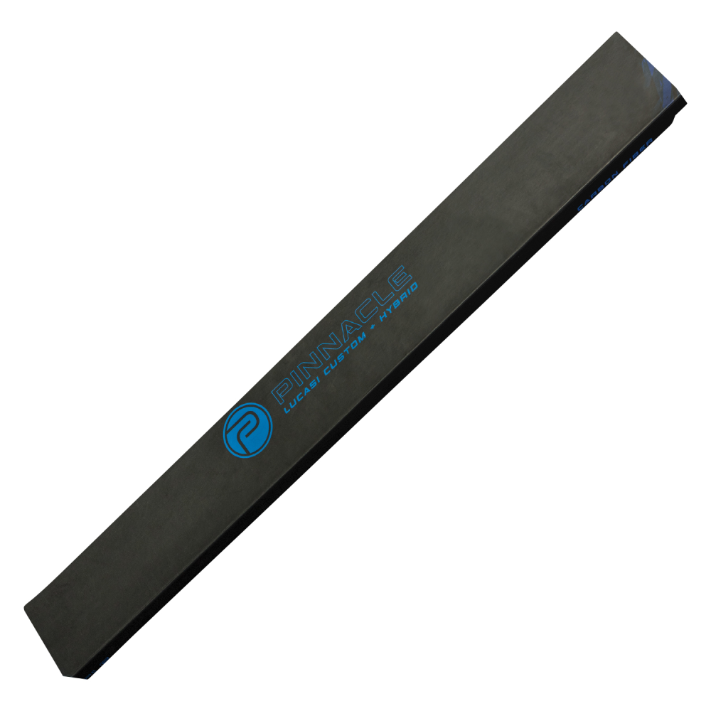 Lucasi Pinnacle Matte Black/Imitation Bone Cue with Carbon Fiber Tech Shaft