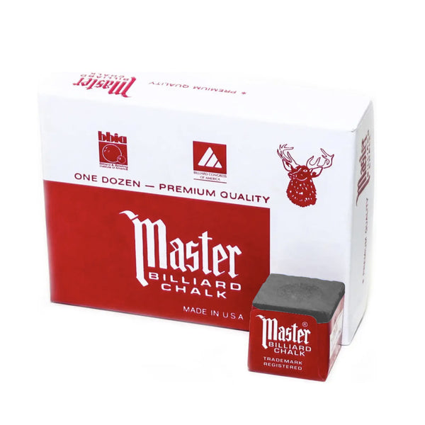 Master GREEN Pool Billiard Cue Q Stick Chalk Doz. Box 12-Pack 1 Dozen