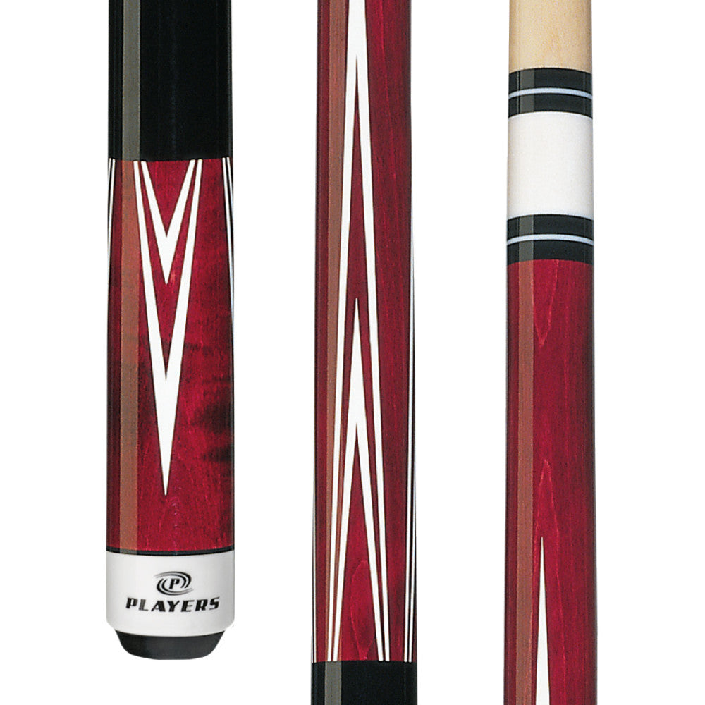 Players 4 Point Crimson Wrapless Cue - photo 1