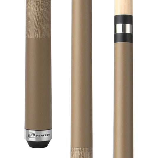Players Aged Oak Beige Matte Cue with Embossed Leather Wrap - photo 1