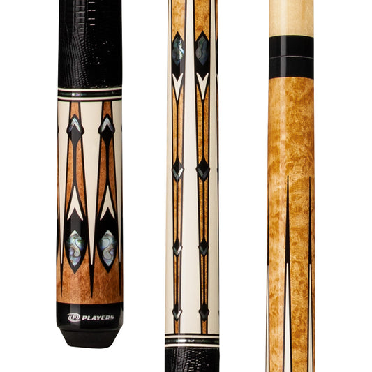 Players Antique Maple with Mother of Pearl Cue with Embossed Leather Wrap - photo 1