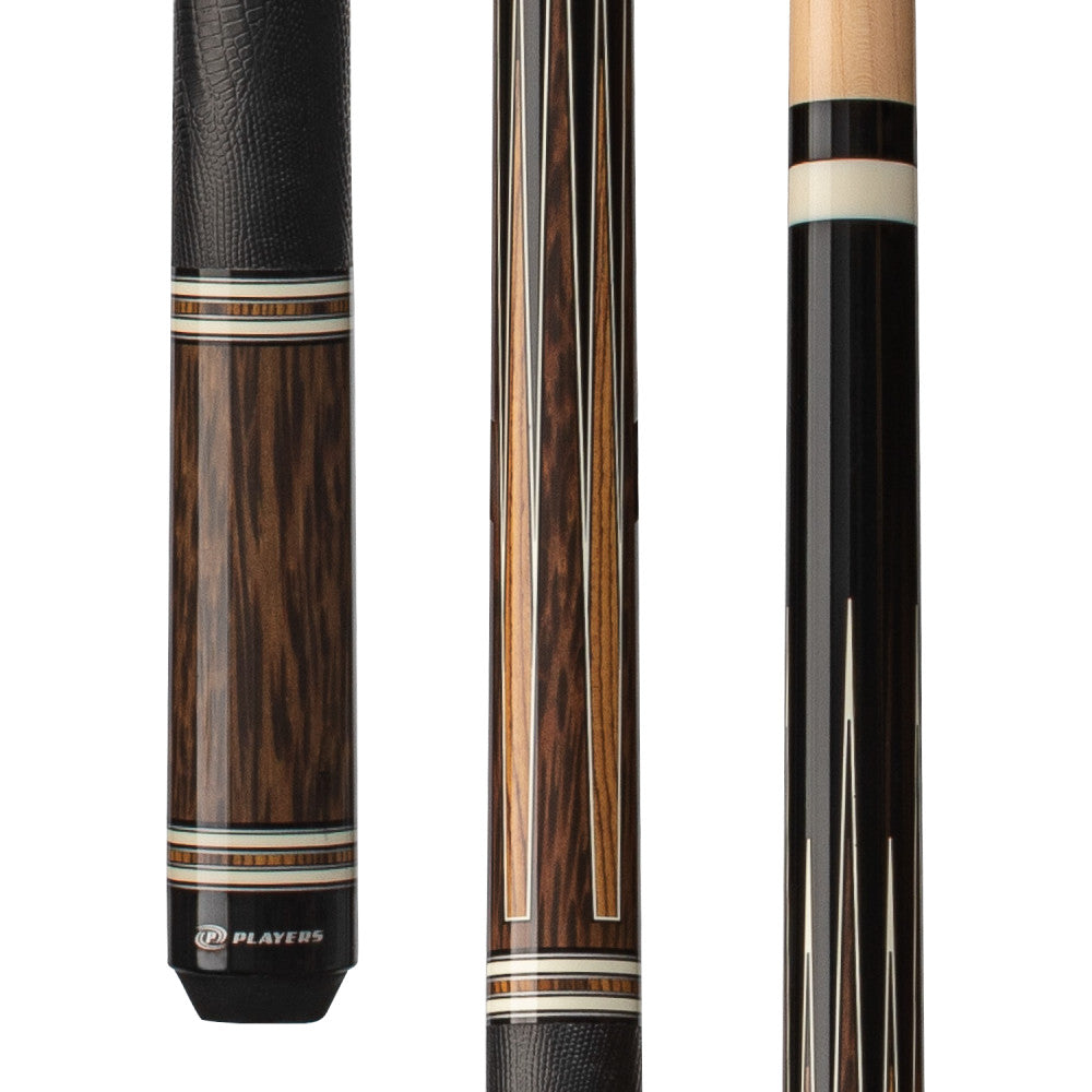 Players Black Palm & Bocote Cue with Embossed Leather Wrap - photo 1