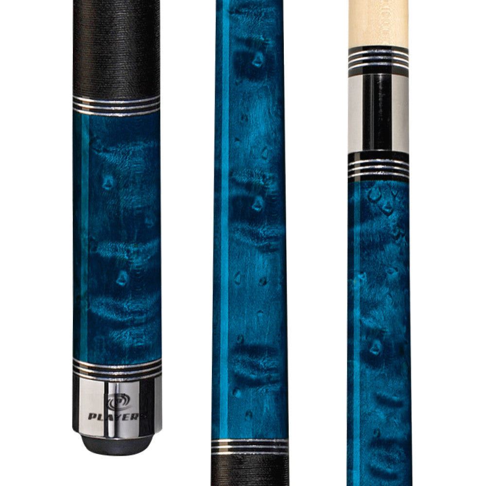 Players Blue Birdseye Cue with Black Linen Wrap - photo 1