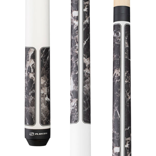 Players Brown Marble with Matte White Wrapless Cue - photo 1