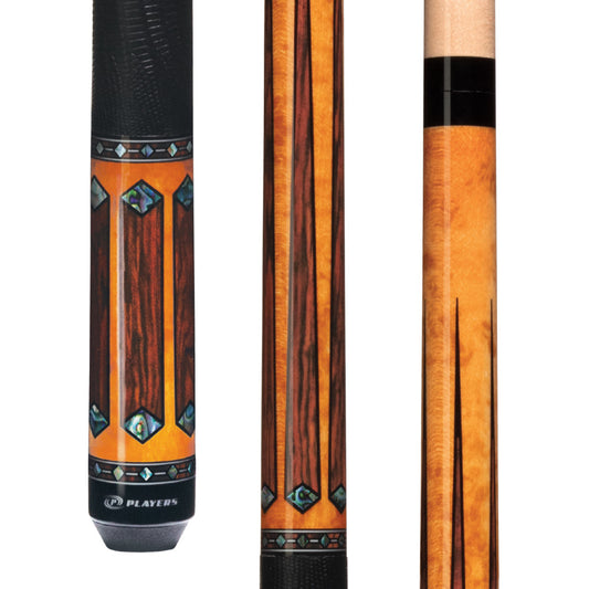 Players Gold Stain Maple & Cocobolo Cue with Embossed Leather Wrap - photo 1